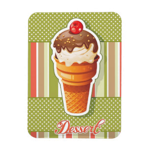Imán Helado de chocolate del vintage