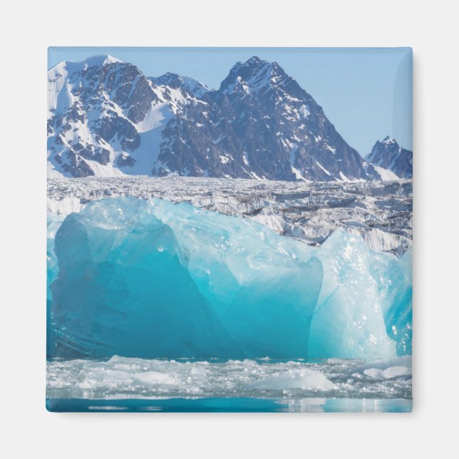 Imán Helado de glaceir azul, Noruega (Frente)