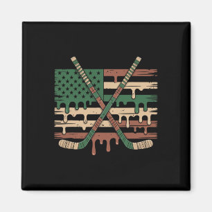Imán Helado De Hockey Camuflaje Goteo Bandera De Estado
