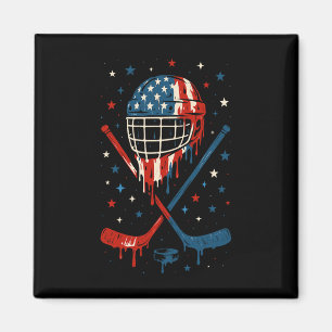 Imán Helado de Hockey del 4 de Julio Casco Goteo Pegati