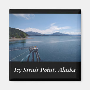 Imán helado de la foto del recuerdo de Alaska del