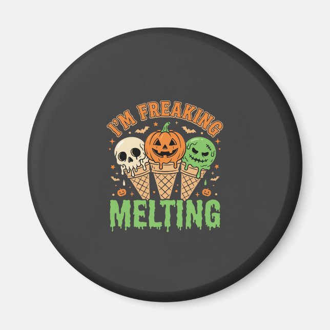 Imán Helado Derretido de Halloween (Frente)