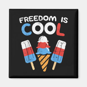 Imán Helado Divertido De La Libertad Es Genial USA 4 De
