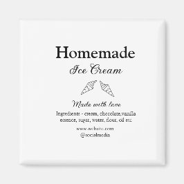 Imán Helados caseros añaden ingredientes hechos con amo