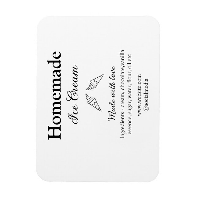 Imán Helados caseros añaden ingredientes hechos con amo (Vertical)