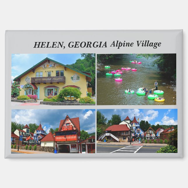 Imán Helen Georgia Alpine Village Magnet (Anverso)