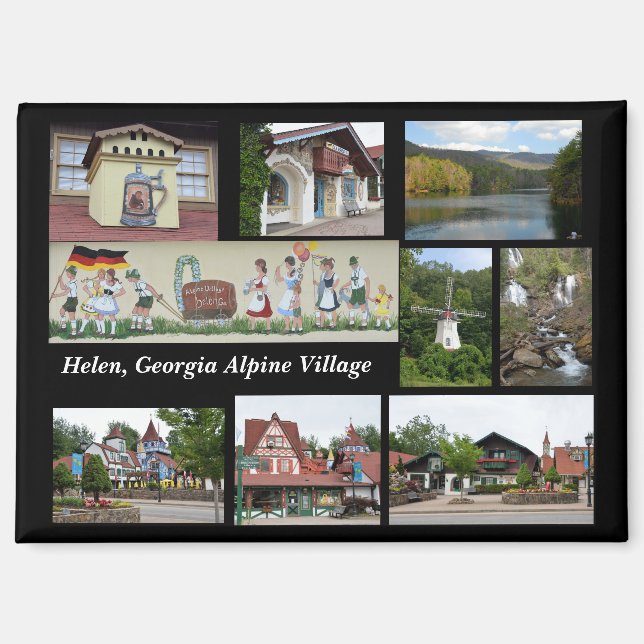 Imán Helen. Pueblo alpino de Georgia (Anverso)