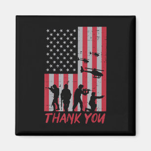 Imán Helicóptero de soldados de la bandera de Estados U