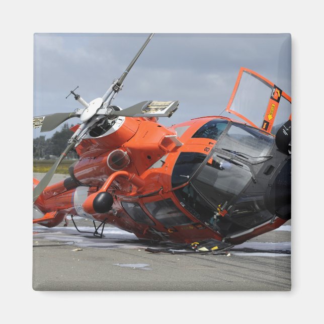 Imán Helicóptero MH-65 delfín caído en el aeropuerto de (Frente)