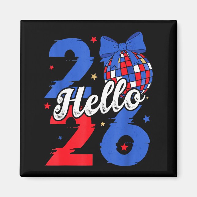 Imán Hello 2026 Happy New Year 2026 New Year's Eve Part (Frente)