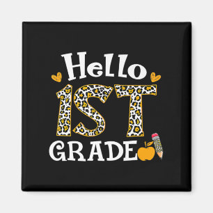 Imán Hello First Grado Leopard print 1º Grado Volver a