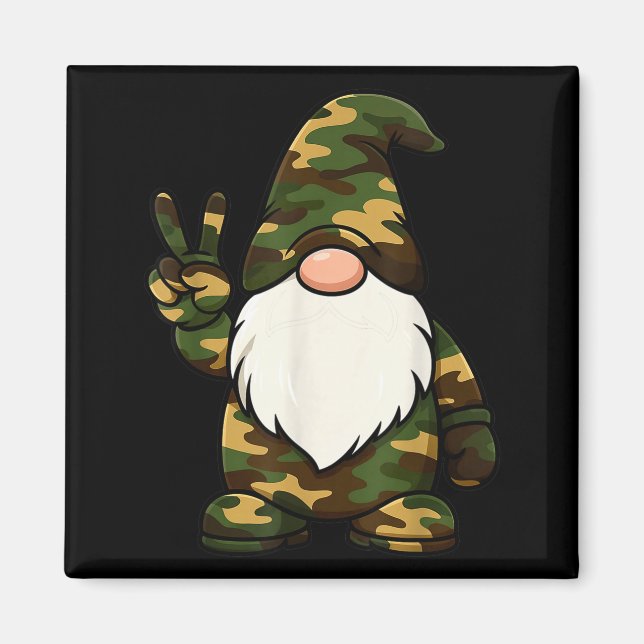 Imán Hello Hunting Season Christmas Camouflage Camo Gno (Frente)