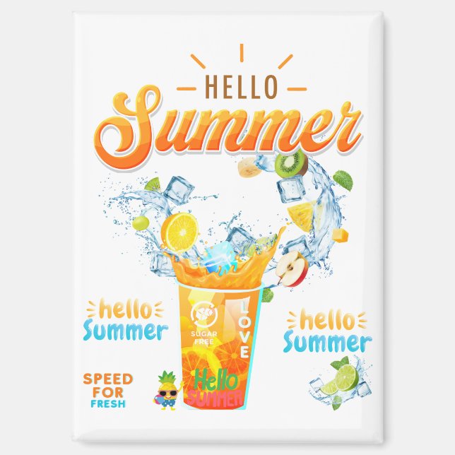 Imán Hello Summer (Anverso)