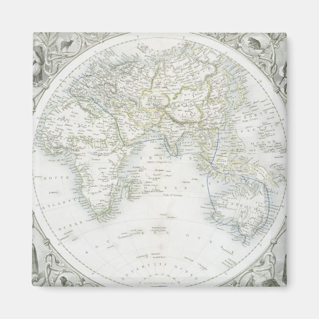 Imán Hemisferio Oriental, de una serie de mapas mundial (Frente)