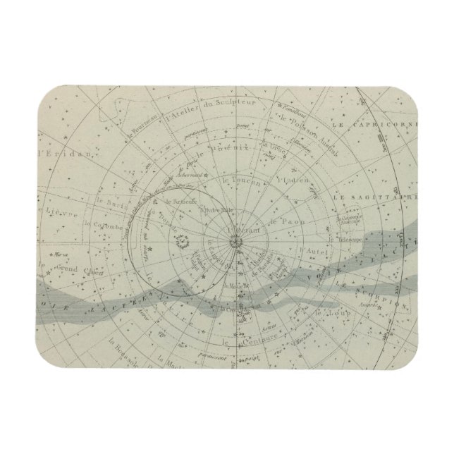 Imán Hemisferio Planisphere Celeste (Horizontal)