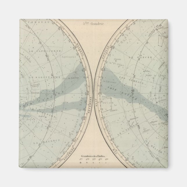 Imán Hemisferio Planisphere Celeste (Frente)