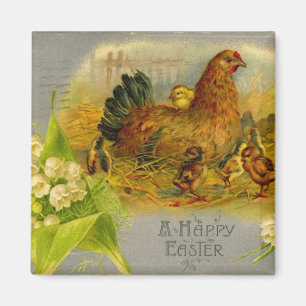 Imán Hen De Pascua Y Chicas