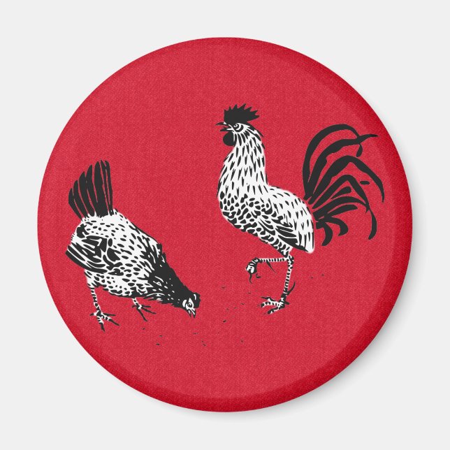 Imán Hen y Rooster (Frente)