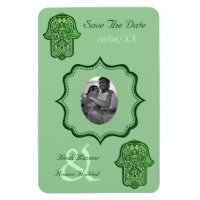 Henna Hand de Hamsa (Verde) (Save The Date)