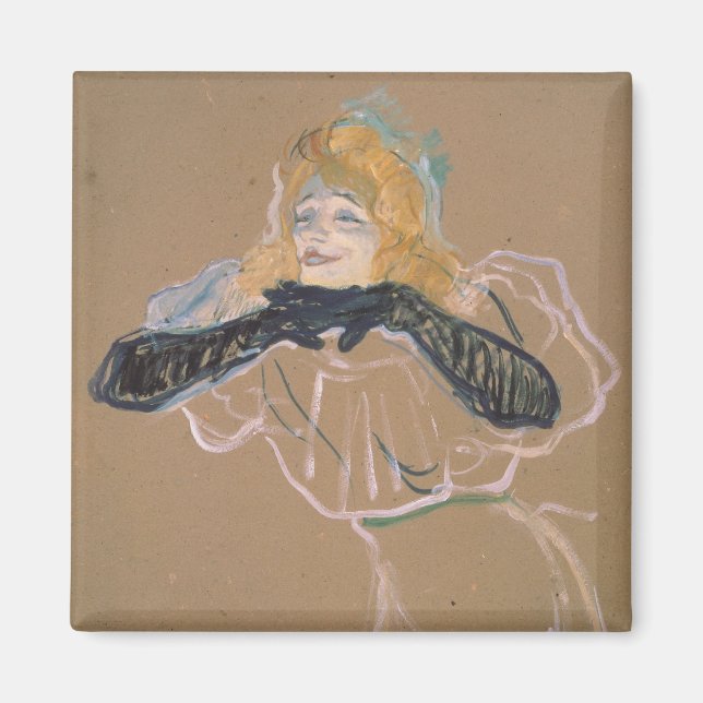 Imán Henri de Toulouse-Lautrec | Yvette Guilbert singi (Frente)