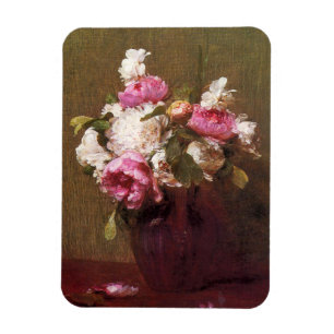 Imán Henri Fantin-Latour Peonies and Rosas Magnet