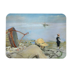 Imán Henri Guerard Relajándose en la playa (pastel sobr
