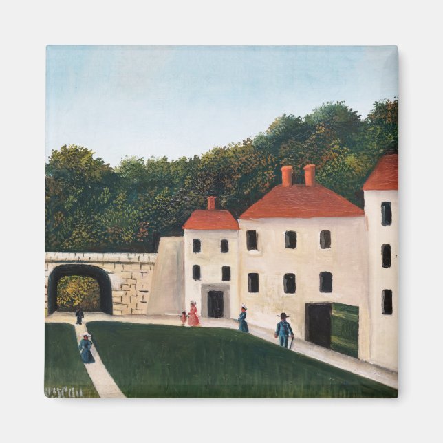 Imán Henri Rousseau - Caminantes en un parque (Frente)