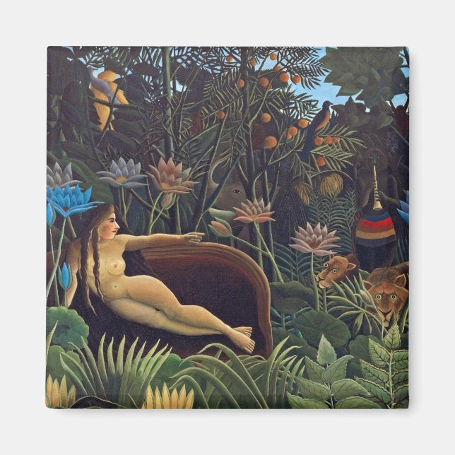 Imán Henri Rousseau El sueño - La mujer de la jungla co (Frente)