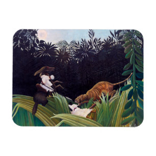 Imán Henri Rousseau - Exploradores atacados por un tigr
