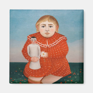 Imán Henri Rousseau - Niño con muñeca