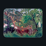 Imán Henri Rousseau - Paisaje exótico<br><div class="desc">Paisaje exótico (Paysage exotique) - Henri Rousseau (también conocido como Douanier Rousseau),  Óleo sobre lienzo,  1910</div>