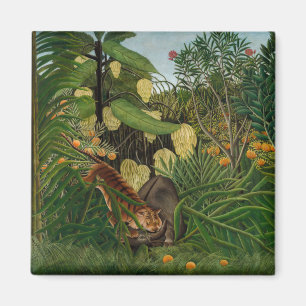 Imán Henri Rousseau - Pelea entre Tigre y Búfalo