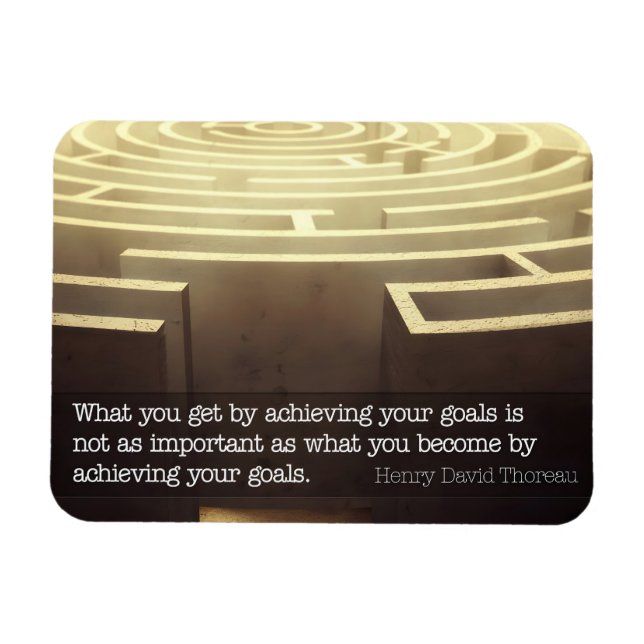 Imán Henry David Thoreau Cita Inspiradora "Become" (Horizontal)