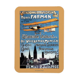 Imán Henry Farman vuela el poster del promo del hombre