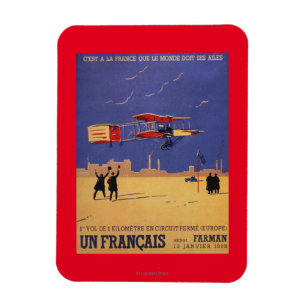 Imán Henry Farman vuela en Issy-les-Moulineaux