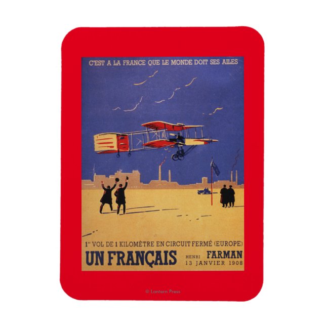 Imán Henry Farman vuela en Issy-les-Moulineaux (Vertical)