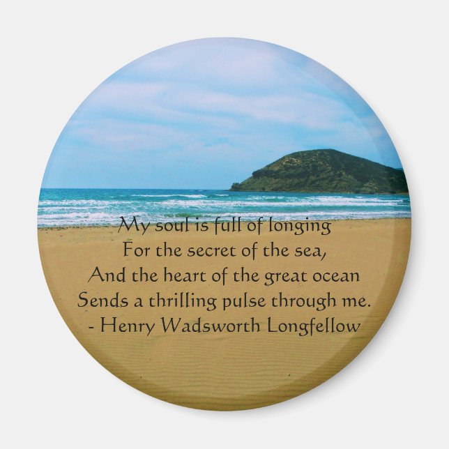 Imán Henry Wadsworth Longfellow Cita Espiritual (Frente)