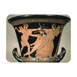 Imán Herakles que lucha, detalle de un ático rojo-figu