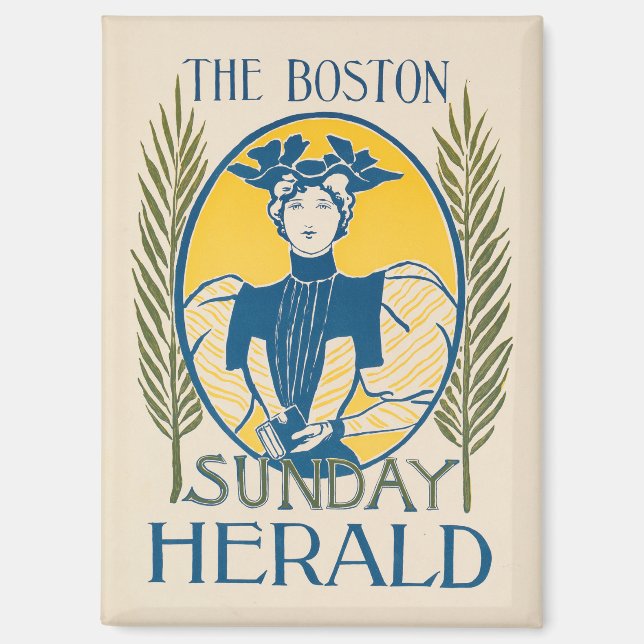 Imán Herald Domingo de Boston (Anverso)
