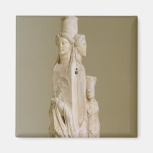 Imán Herm triforme de Hecate, escultura de mármol, el