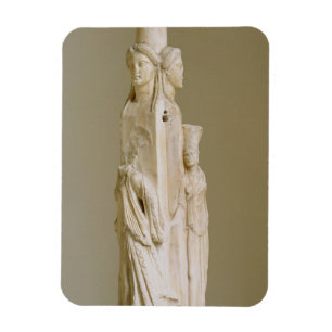Imán Herm triforme de Hecate, escultura de mármol, el