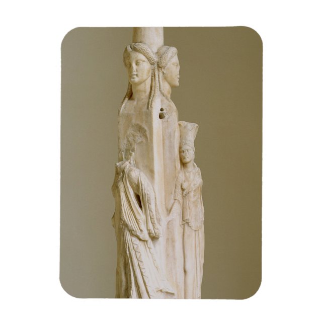 Imán Herma triforme de Hecate, escultura de Mármol, tip (Vertical)