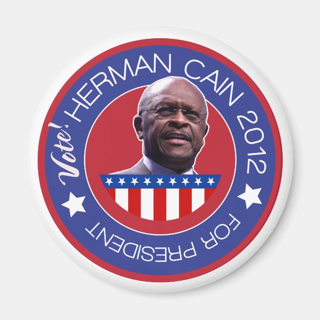 Imán Herman Cain por el presidente de Estados Unidos 20 (Frente)