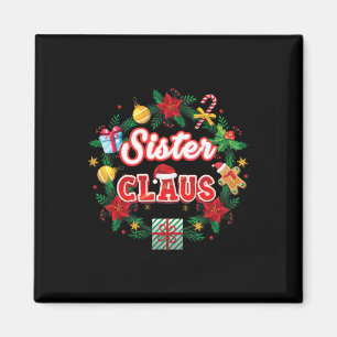 Imán Hermana Claus Navidad Santa Laurel Corona Muérdago