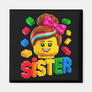 Imán hermana de familia maestro constructor ladrillos d
