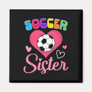 Imán Hermana de fútbol lindo corazón