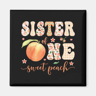Imán Hermana de One Sweet Peach Cumpleaños 1 niña fiest