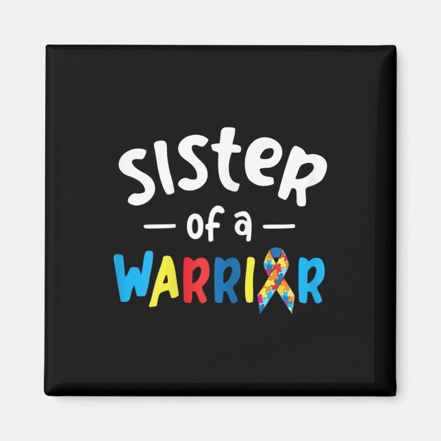 Imán Hermana De Un Guerrero - Regalo De Conciencia Sobr (Frente)