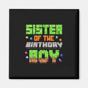 Imán Hermana del chico del cumpleaños Pixel Juego de Vi