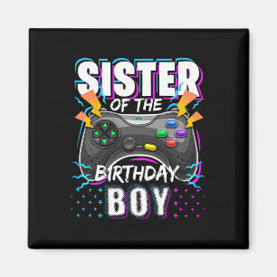 Imán Hermana Del Cumpleañero Juego De Video A Juego